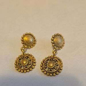 Elegant Gold-Toned Dangle Earrings